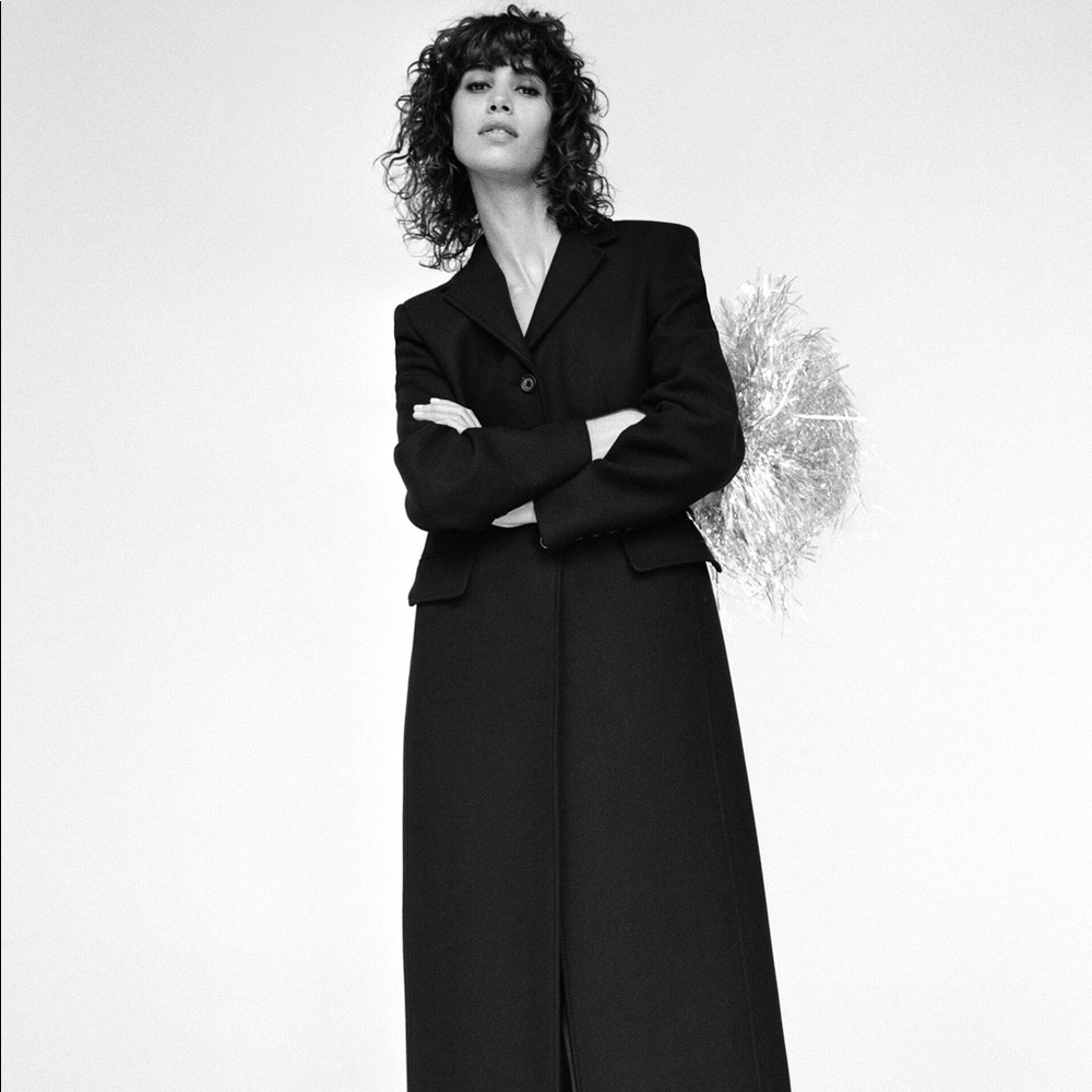 SALE🌠Rare ZARA Limited Edition Long Wool Coat NWT black